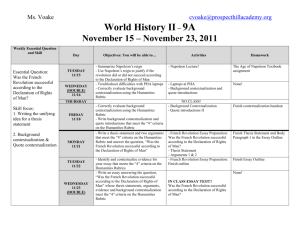 November 23 Weekly Assignment Sheet