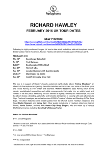 Richard Hawley`s press release