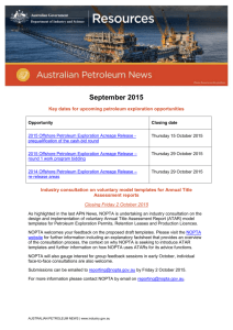 Key dates for upcoming petroleum exploration opportunities