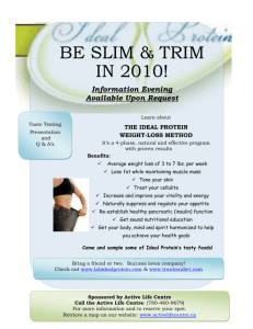 BE Slim & Trim in 2010!