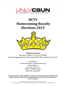 2015 Homecoming Elections Candidate Packet