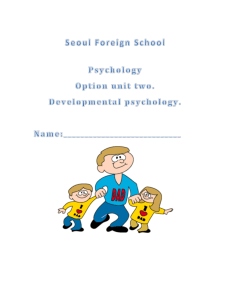Workbook developmental psychology - Psychout