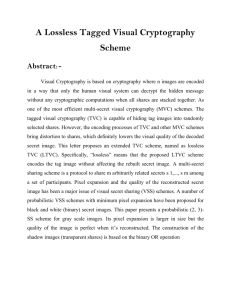 A Lossless Tagged Visual Cryptography Scheme Abstract