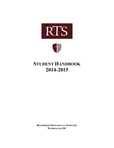 Student Handbook - Reformed Theological Seminary