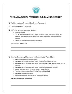 Enrollment Agreement Packet 2015-2016