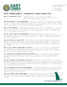 GCCP Commencement: Frequently Asked Questions