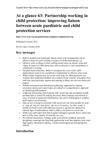 Improving liaison between acute paediatric and child protection