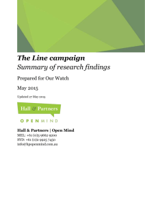 1. The Line campaign summary of research findings