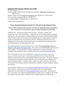 Template Press Release - Athens County Fracking Action Network