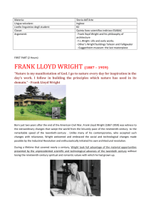 Frank Lloyd Wright, An Organic Architecture, 1939