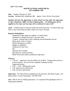 WHS Ice Climbing Permission Forms