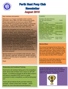 Newsletter Aug 2015 - The Pony Club Branches