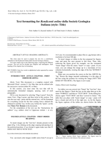 Text formatting for Rendiconti online della Società Geologica Italiana