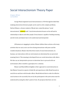 QUAL 8400 Social Interactionism Paper with Instructor Comments