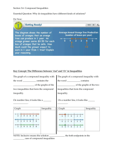 Section 3.6- Compound Inequalities Essential Question: Why do