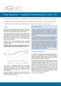 Final decision TransGrid transmission determination
