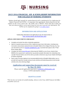 2015-2016 financial aid & scholarship information