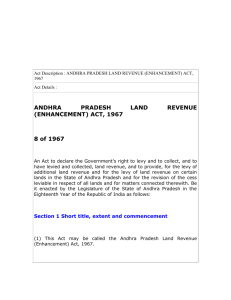 andhra pradesh land revenue (enhancement) act, 1967
