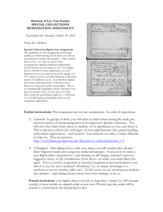special collections assignment handout