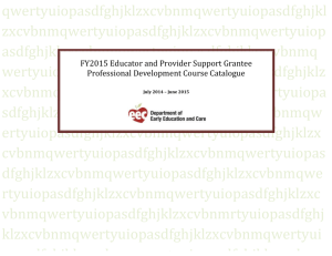 FY2015 Educator and Provider Support Course Catalogue-1