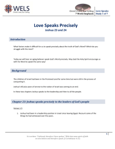 Bible Study 1 Handout - Love Speaks Precisely