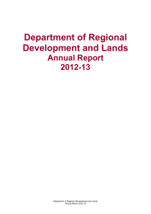 Annual Report 2012-13 - Department of Regional Development