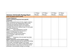 Science 3rd Grade Pacing Chart
