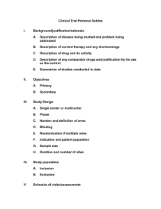 Clinical Trial Protocol Outline