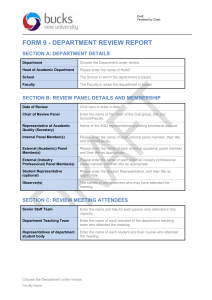 Department Review Report Template