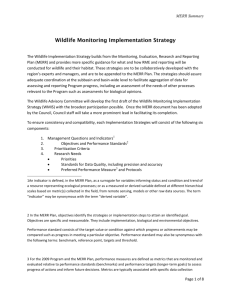 Wildlife Monitoring Implementation Strategy
