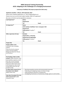 proposal form - ACCE - University of Sheffield