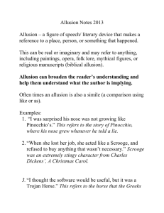 Allusion can broaden the reader`s understanding and help them