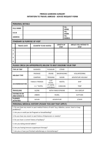 Travel Clinic Form