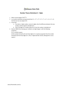 RZC - Number Theory Worksheet 4