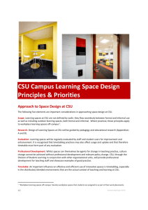 CSU Campus Learning Spaces: Principles and Priorities