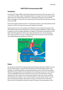 Lesson 10: Hurricane Katrina Info Sheet