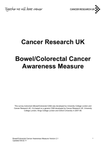 Cancer Research UK Bowel/Colorectal Cancer