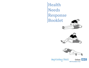 Health Needs Response Booklet