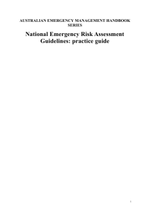 National Emergency Risk Assessment Guidelines * Practice Guide
