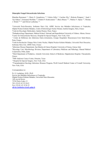 Dimorphic Fungal Osteoarticular Infections Blandine Rammaert 1,2
