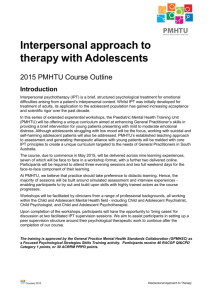 therapy with Adolescents
