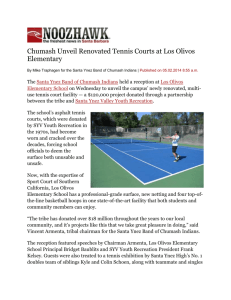 Chumash Unveil Renovated Tennis Courts at Los Olivos Elementary