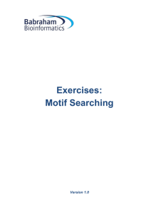 Motif Searching practical