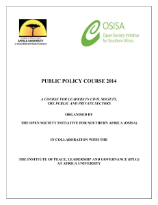 Public Policy and Development (PPD)
