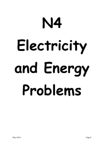 N4 Electricity and Energy Problems