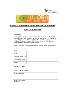 Aurora Application Form