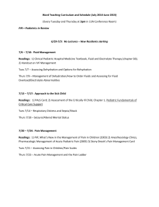 Ward Teaching Curriculum and Schedule (July 2014