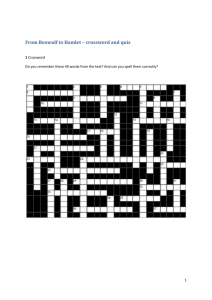 From Beowulf to Hamlet – crossword and quiz