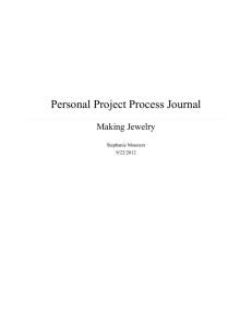Personal Project Process Journal