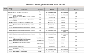 the Course Schedules